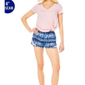 NWT Lilly Pulitzer Ocean Trail Short - Low Tide Navy Sails And Stripes L